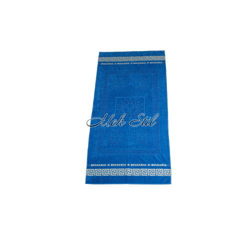 Луксозна плажна кърпа в цвят Турско синьо